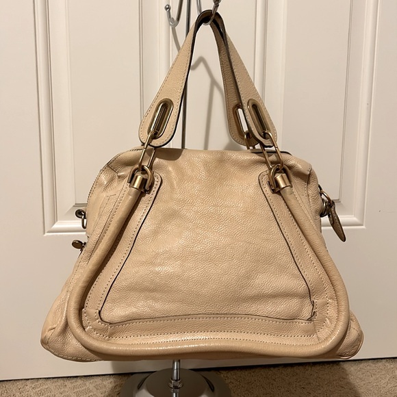 Chloe Paraty Pebbled Leather Medium Bag Nude - Picture 3 of 14